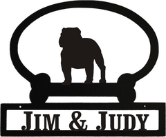 Sweeney Ridge English Bull Dog Custom Message Sign