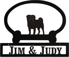 Sweeney Ridge Pug Custom Message Sign