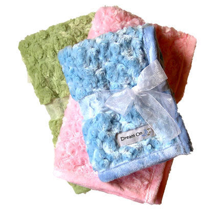 Dream On Solid Color Curly Minky Dog Blanket