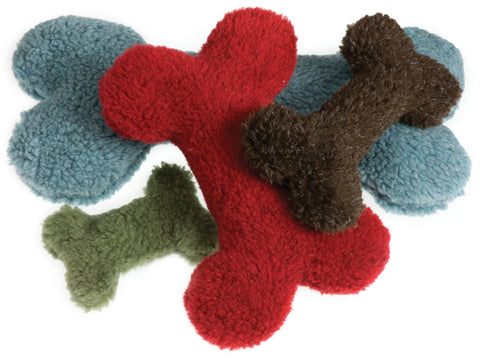 West Paw Plush Squeaky Bones Dog Toys (6 Pack)