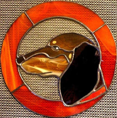 Dachsund Stained Glass Artwork