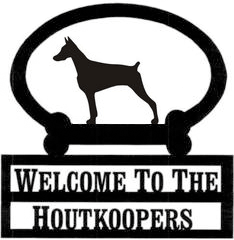 Sweeney Ridge Doberman Pinscher Custom Welcome Sign