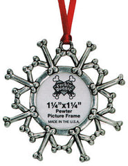 Rockin' Doggie Dog Bone Snowflake Christmas Ornament