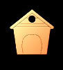 Red Dingo Brass Dog House Shaped Dog ID Tag