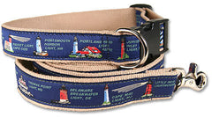 Belted Cow East Coast Lights Dog Collar