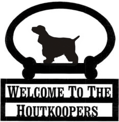 Sweeney Ridge English Cocker Spaniel Custom Welcome Sign