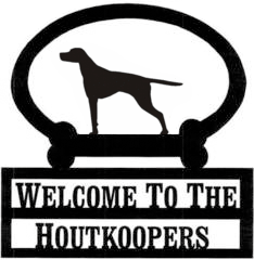 Sweeney Ridge English Pointer Custom House Number Sign