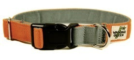 Wagging Green Eco Hip Falling Leaves & Pebble Dog Collar