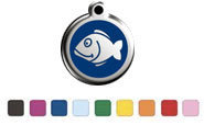 Red Dingo Stainless Steel Happy Fish Cat ID Tag