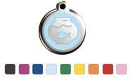 Red Dingo Stainless Steel Fish In A Bowl Cat ID Tag