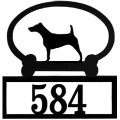 Sweeney Ridge Fox Terrier Custom House Number Sign