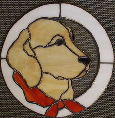 Golden Retriever Stained Glass Artwork