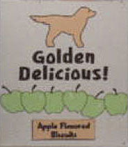 Whitney Works Retro Metal Sign - Golden Delicious (Golden Retriever)