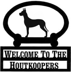 Sweeney Ridge Great Dane Custom Welcome Sign