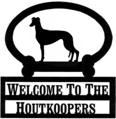 Sweeney Ridge Greyhound Custom Welcome Sign