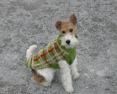 Chilly Dog Green Plaid Wool Dog Sweater