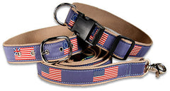Belted Cow History of the US Flag Dog Collar