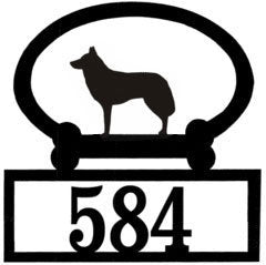 Sweeney Ridge Husky Custom House Number Sign