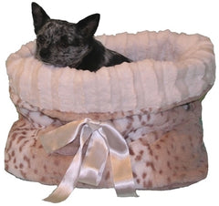 Pet Flys Snow Leopard Snuggle Bug Dog Bed & Bag