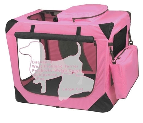 Pet Gear Pink Small Deluxe Soft Dog Crate
