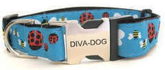 Diva Dog Ladybugs & Bumble Bees Dog Collar