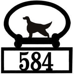 Sweeney Ridge Irish Setter Custom House Number Sign