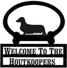 Sweeney Ridge Longhaired Dachsund Custom Welcome Sign