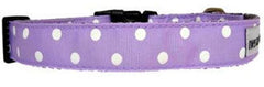 Owen & Olivia Lilac & White Dots Dog Collar