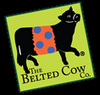 Belted Cow Blue Tug of Dog Collar
