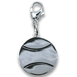 mhound Sterling Silver Tennis Ball Dog ID Tag