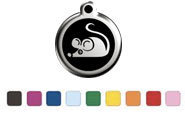 Red Dingo Stainless Steel Sneaky Mouse Cat ID Tag