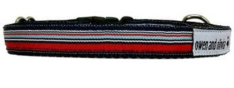 Owen & Olivia Navy, White, Cherry Red & Baby Blue Dog Collar