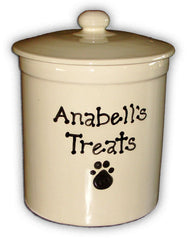 Personalized One Paw Custom Message Dog Treat Jar