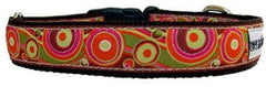 Owen & Olivia Brown, Orange & Pistachio Circles Dog Collar