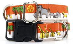 Wagging Green Save The Pack Bamboo Dog Collar