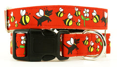 Wagging Green Honey Dog Bamboo Dog Collar