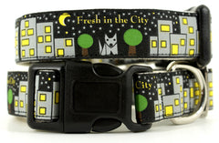 Wagging Green Fresh In The City Bamboo Dog Collar