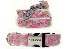 Diva Dog Pastel Pink Candy Boho Dog Collar