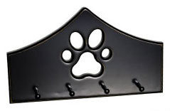 Whitney Works Distressed Leash Hook - Cutout Paw Print