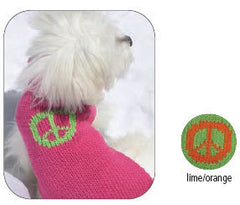 mhound Peace Pup Hand Knit Dog Sweater
