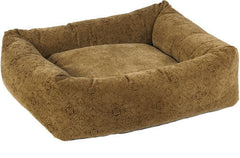 Bowsers Pecan Filigree Microvelvet Dutchie Dog Bed