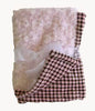 Dream On Curly Minky Dog Blanket With Houndstooth