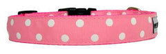 Owen & Olivia Pink & White Dots Dog Collar