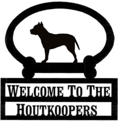 Sweeney Ridge Pit Bull Terrier Custom Welcome Sign