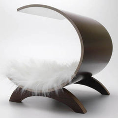 Wowo Wood Veneer Dog Pod Pet Lounge