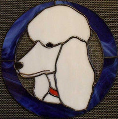 Poodle Stained Glass Artwork