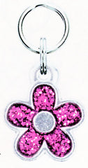 Rockin' Doggie Purple Glitter Flower Dog Charm