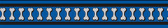 Red Dingo Reflective Bones Dark Blue Dog Collar