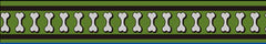 Red Dingo Reflective Bones Green Dog Collar