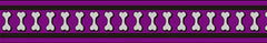 Red Dingo Reflective Bones Purple Dog Collar